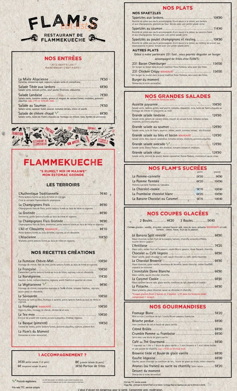 Flam's — carte page 1