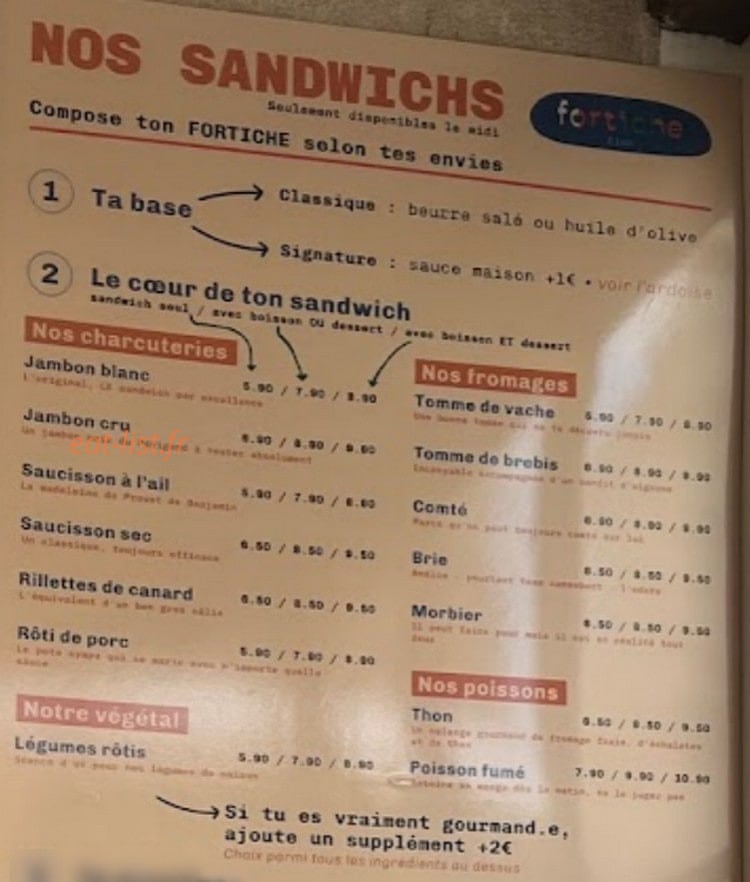 Fortiche Club — carte page 1
