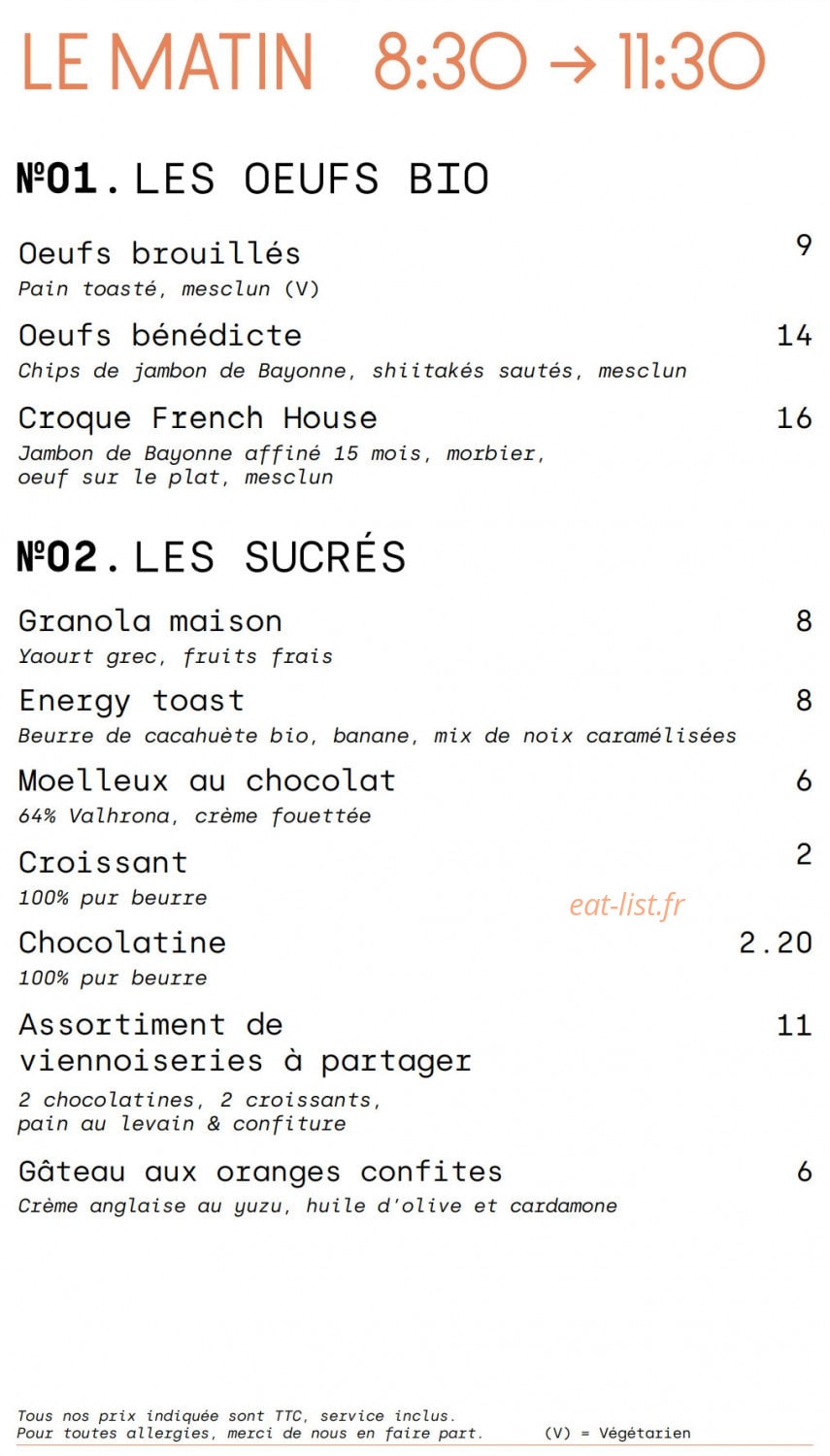 French House à Bordeaux - menu et photos