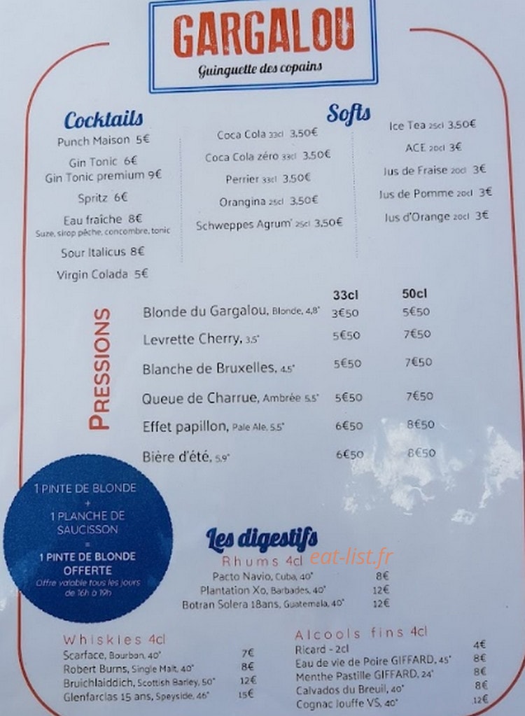 Gargalou — carte page 4