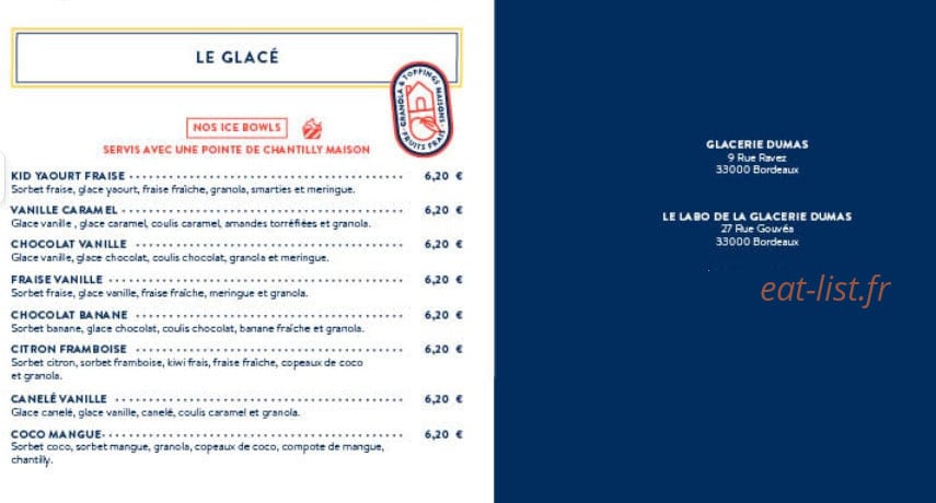 Glacerie Dumas — carte page 8