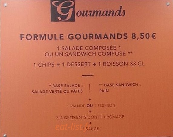 Gourmands — carte page 3