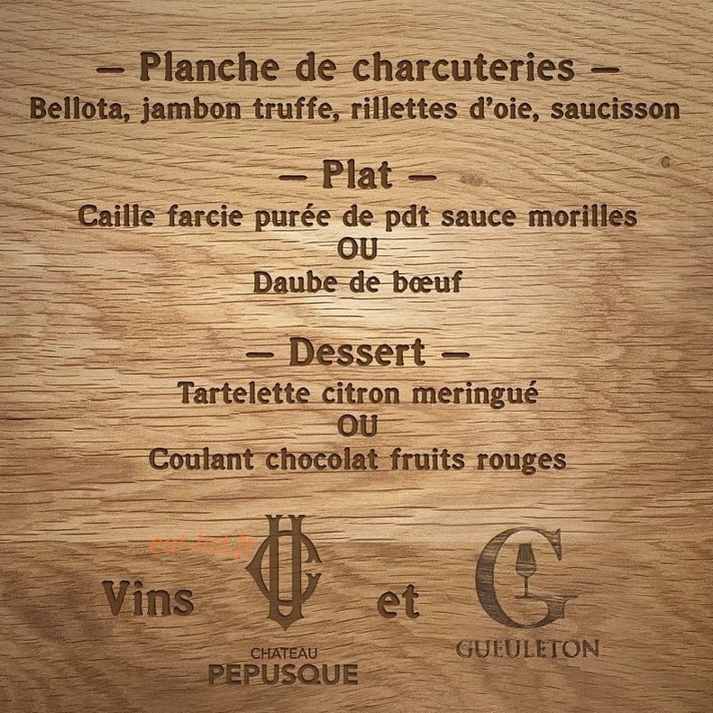 Gueuleton — carte page 1