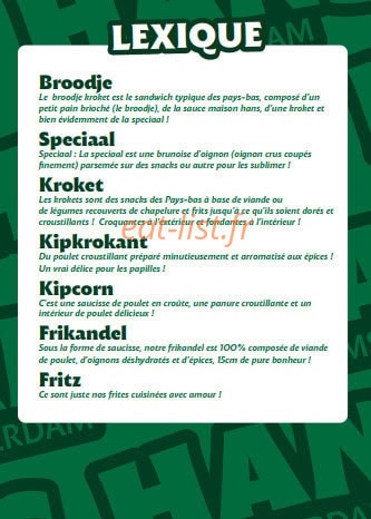Hans Snackbar — carte page 5