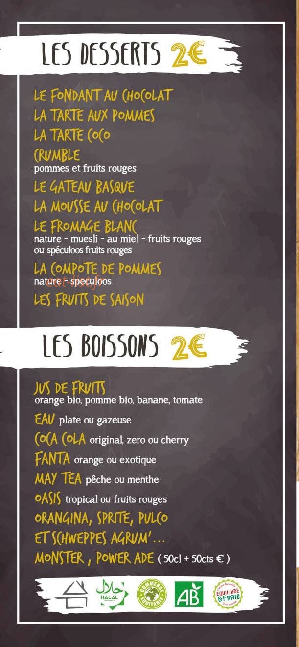 Hot & Fresh — carte page 4