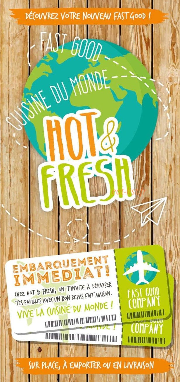 Hot & Fresh — carte page 1
