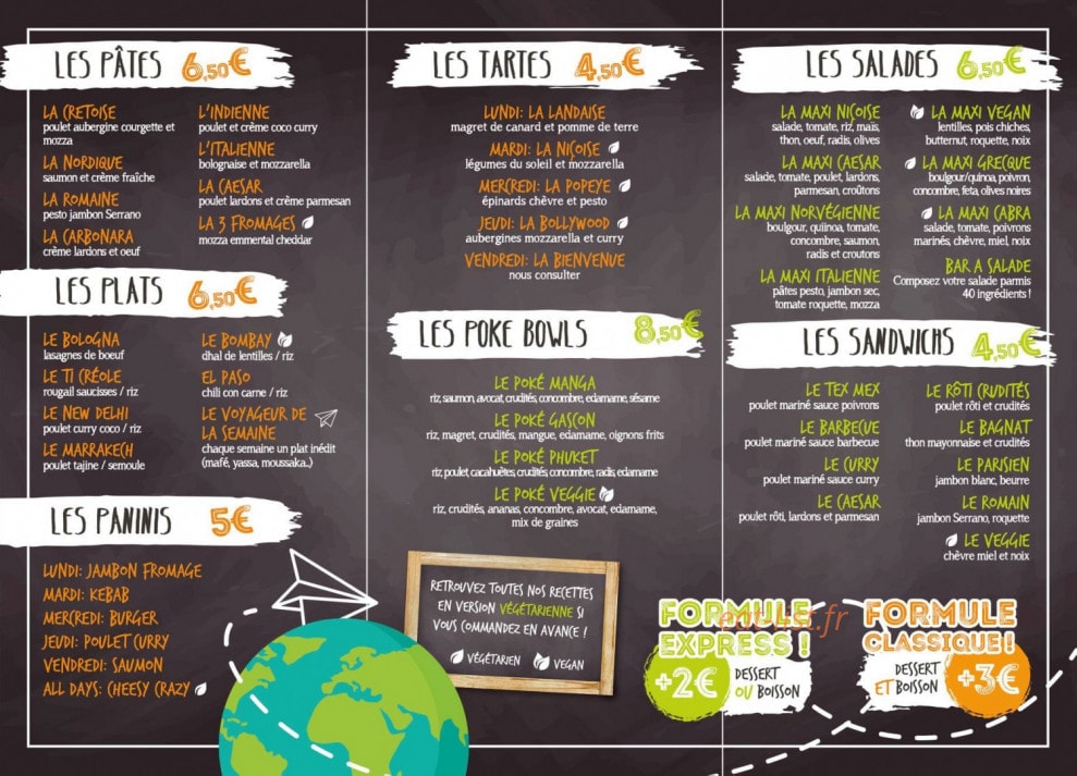Hot & Fresh — carte page 2