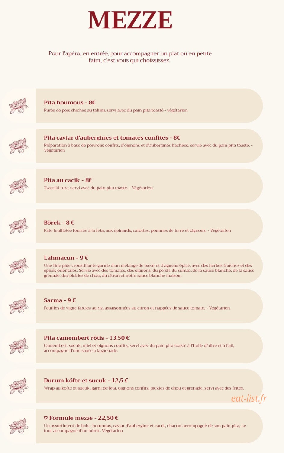 Istanbul Café — carte page 2