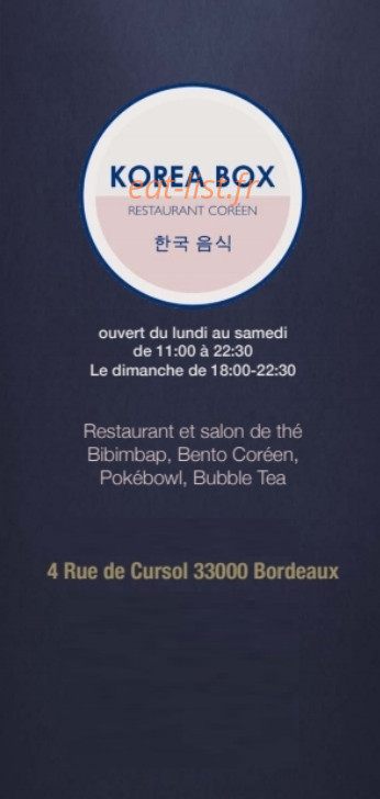 Korea box — carte page 1