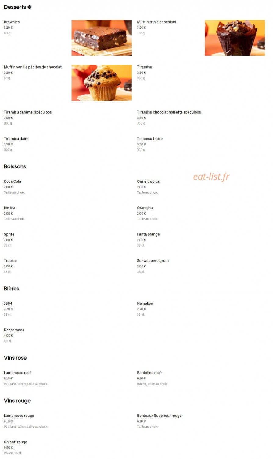 Kris Pizz — carte page 3