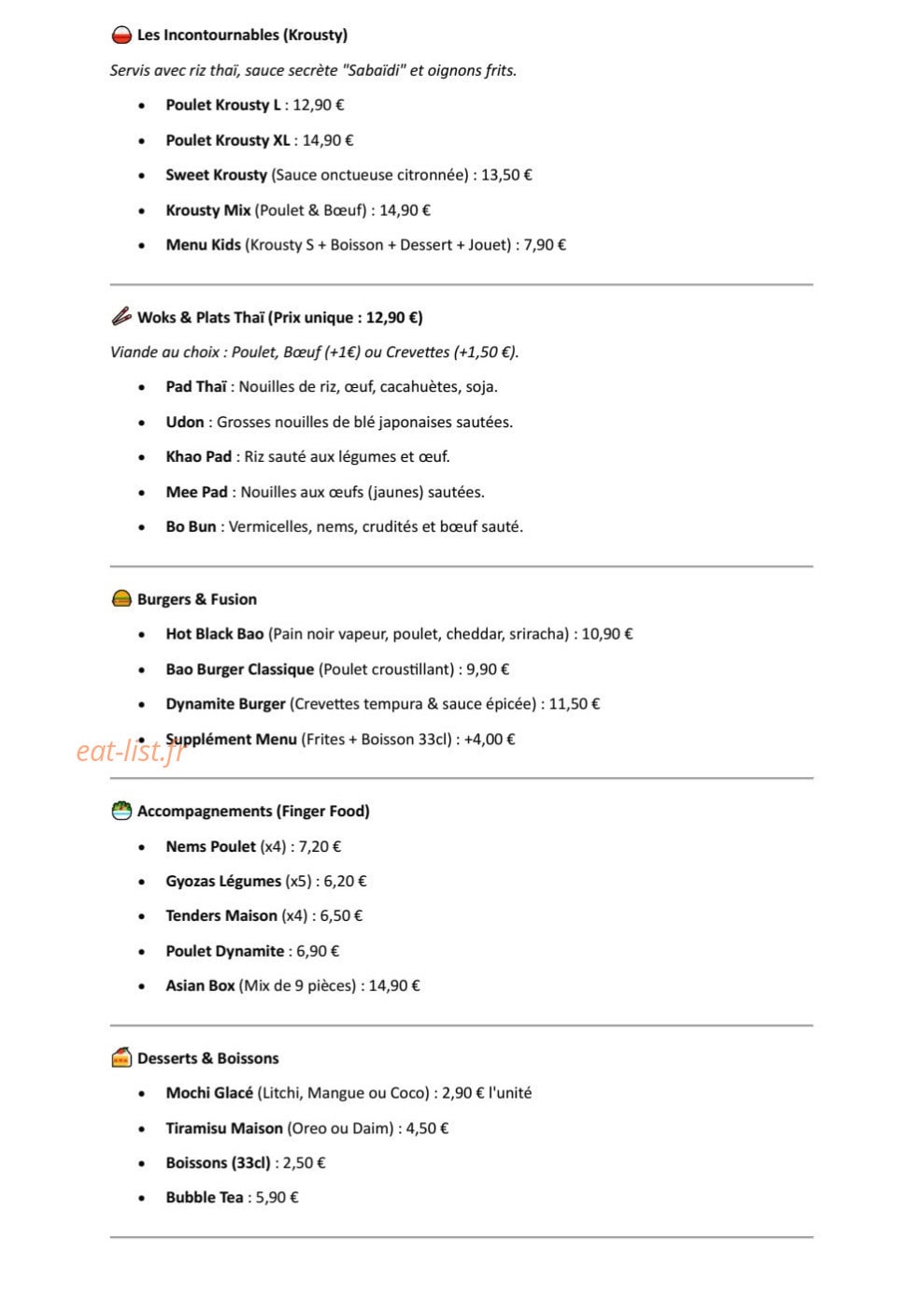 Krousty Sabaidi — carte page 1