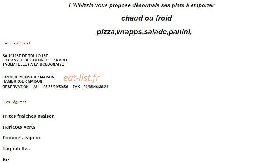 L'Albizzia — carte page 2