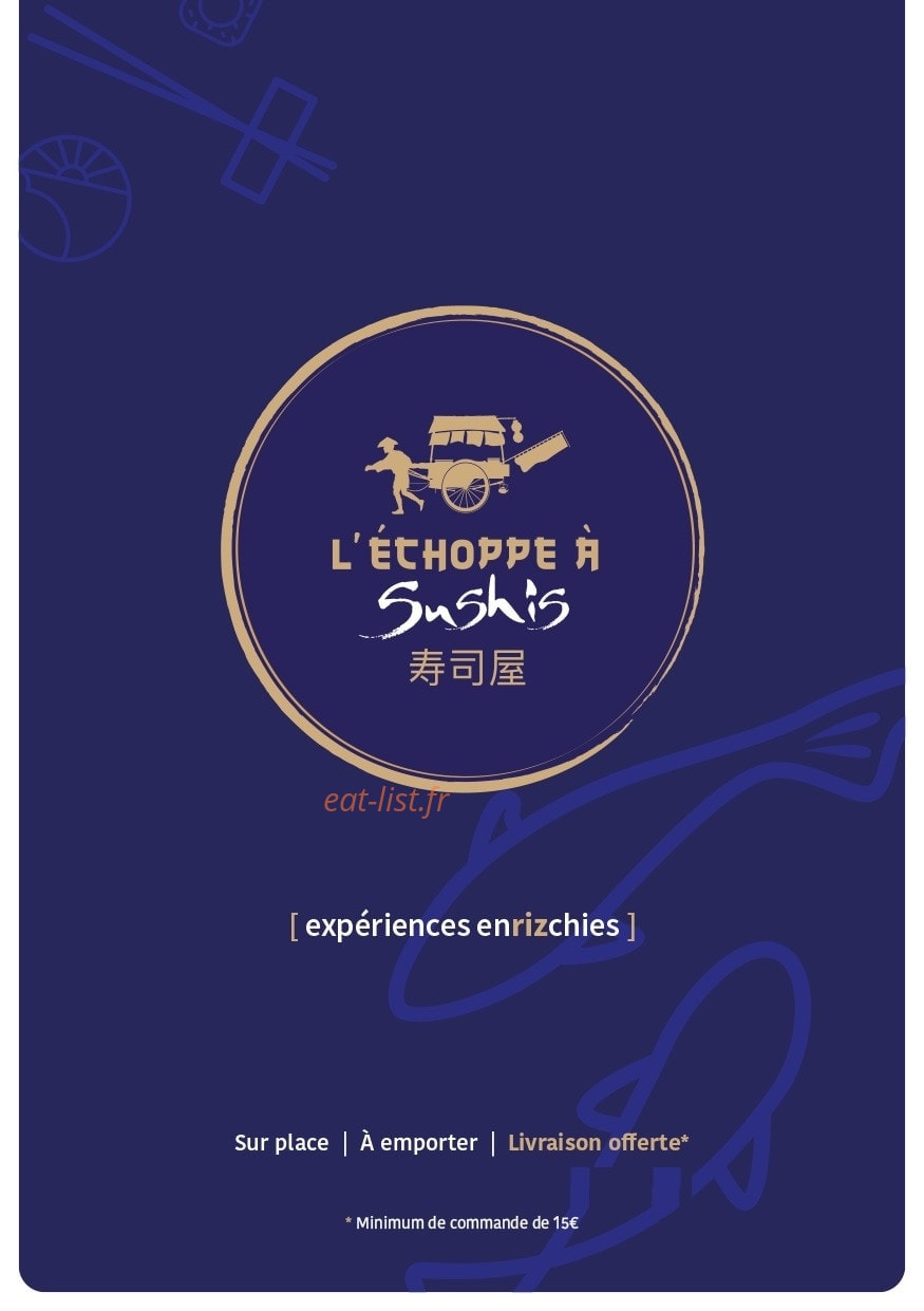 L'échoppe à Sushis — carte page 1