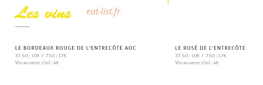 L'Entrecôte — carte page 4