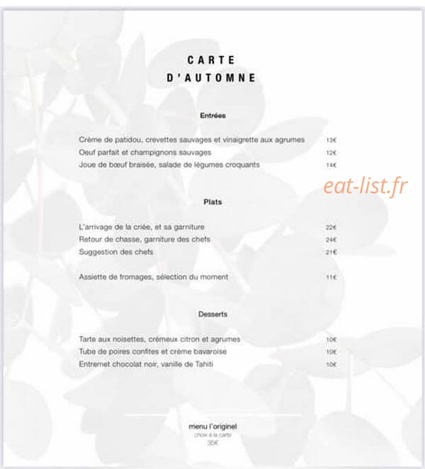 L'Originel — carte page 1