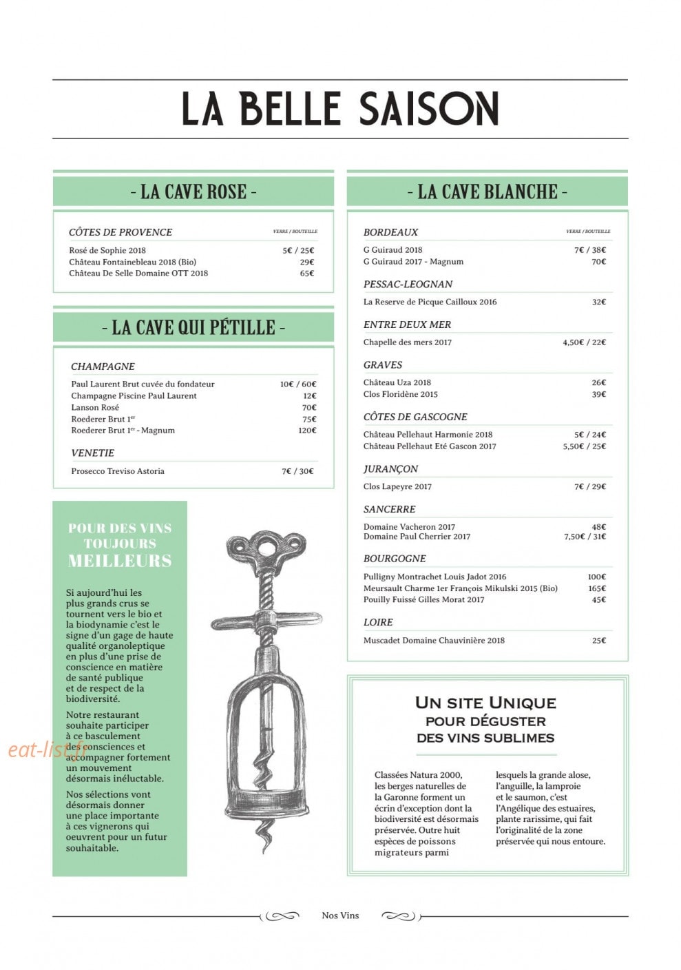 La Belle Saison — carte page 7