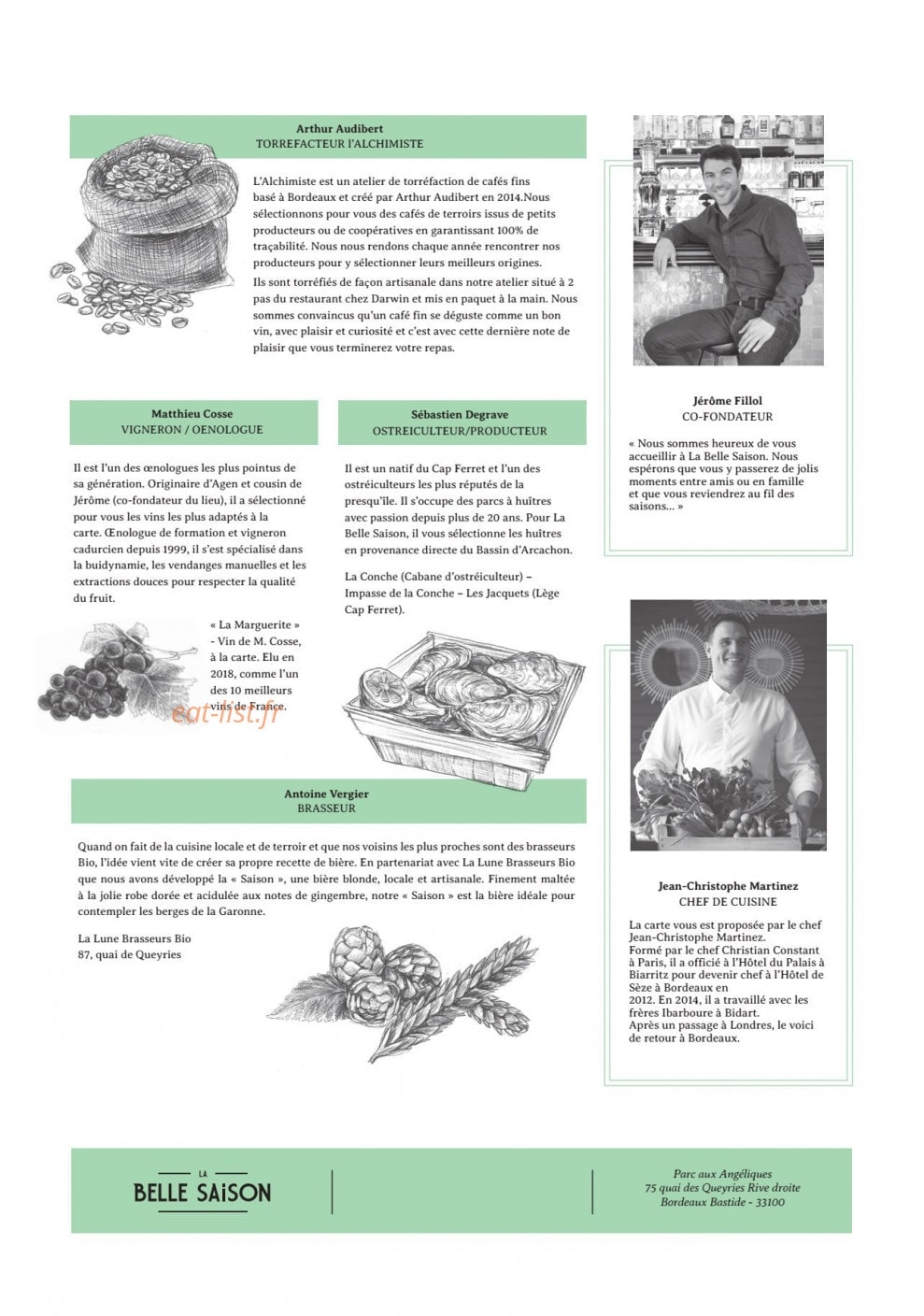 La Belle Saison — carte page 8