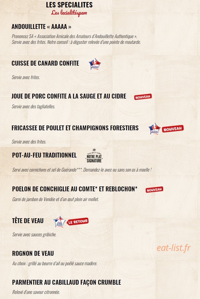 La Boucherie — carte page 6