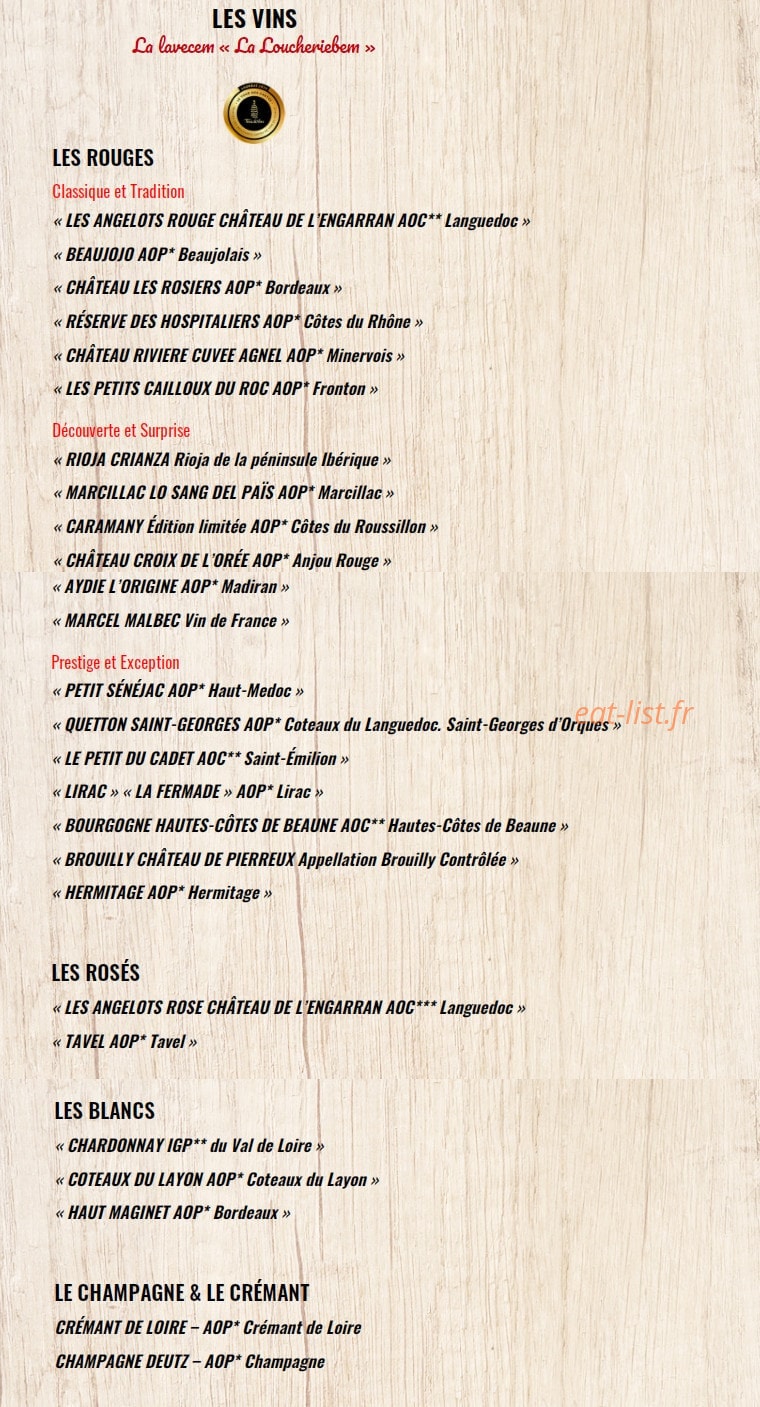 La Boucherie — carte page 8