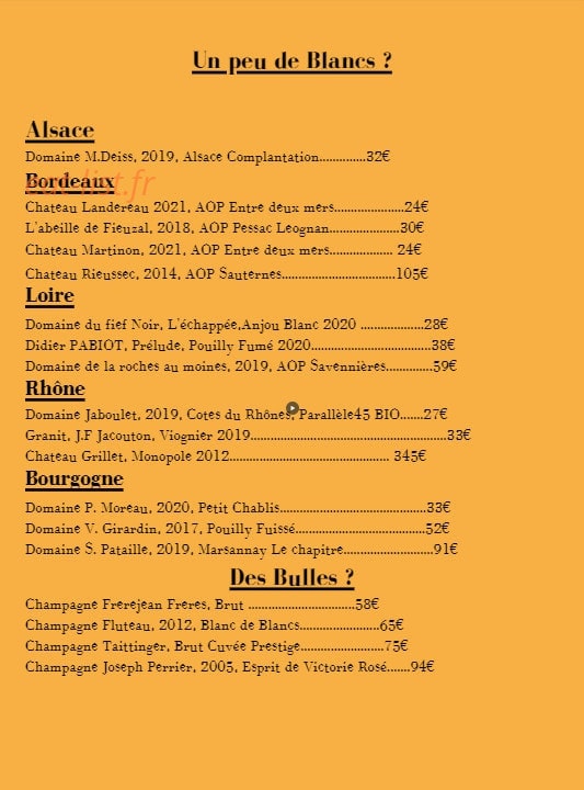 La Cantine de Thomas — carte page 3