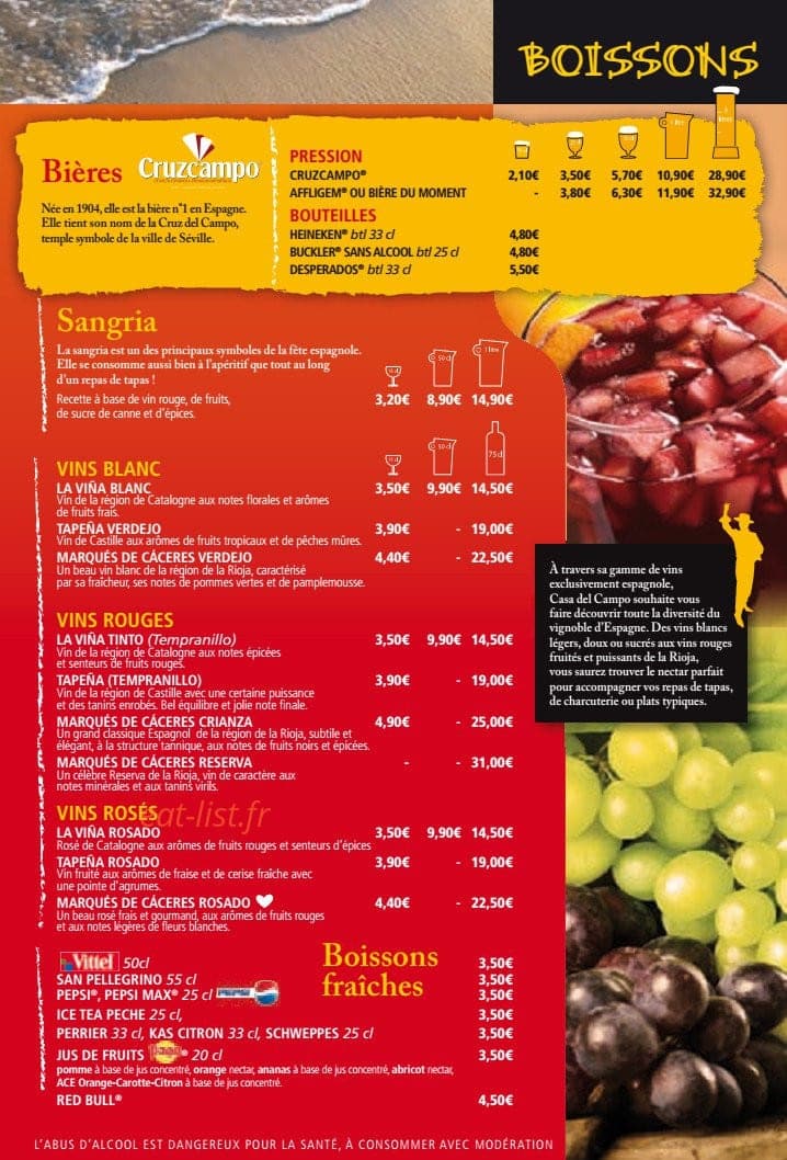La Casa — carte page 6