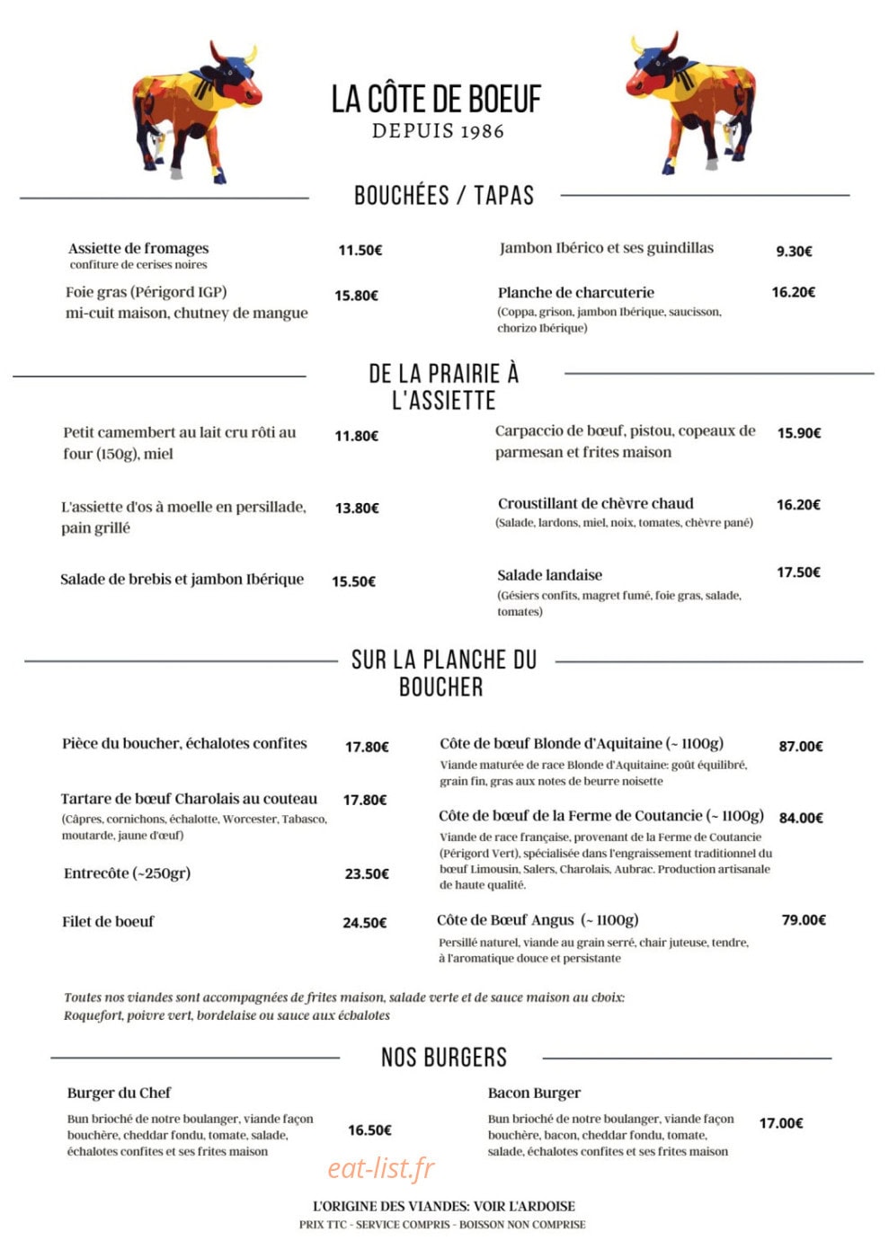 La Côte de Boeuf — carte page 1