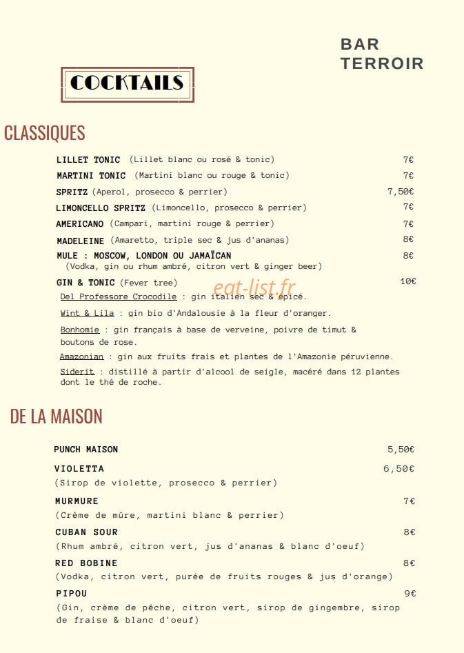 La drôlerie — carte page 2