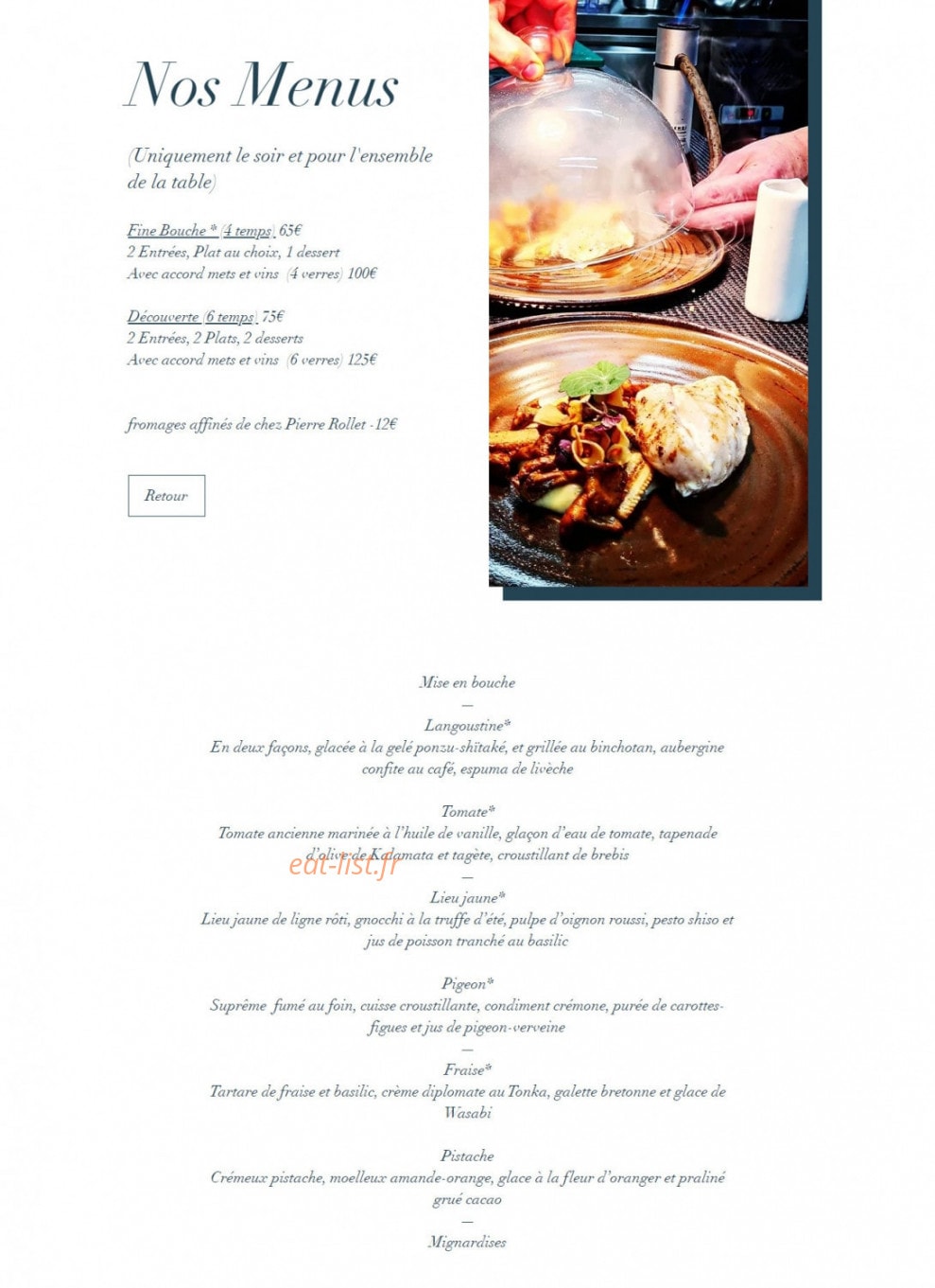 La Fine Bouche — carte page 2