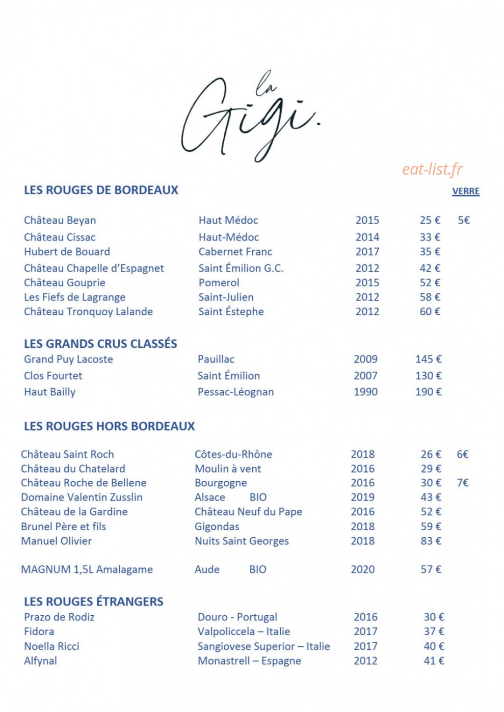 La Gigi — carte page 3