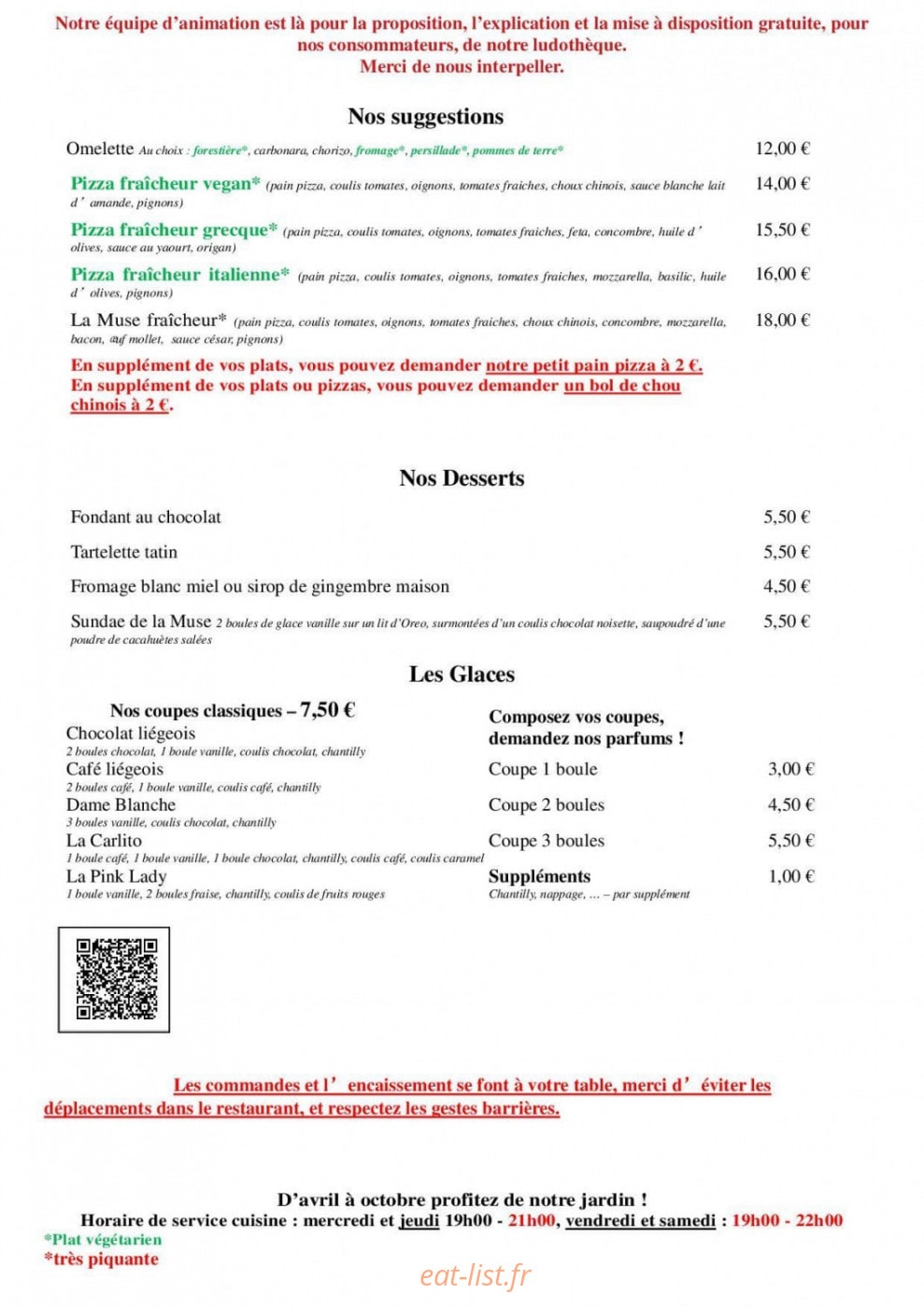 La muse café — carte page 4
