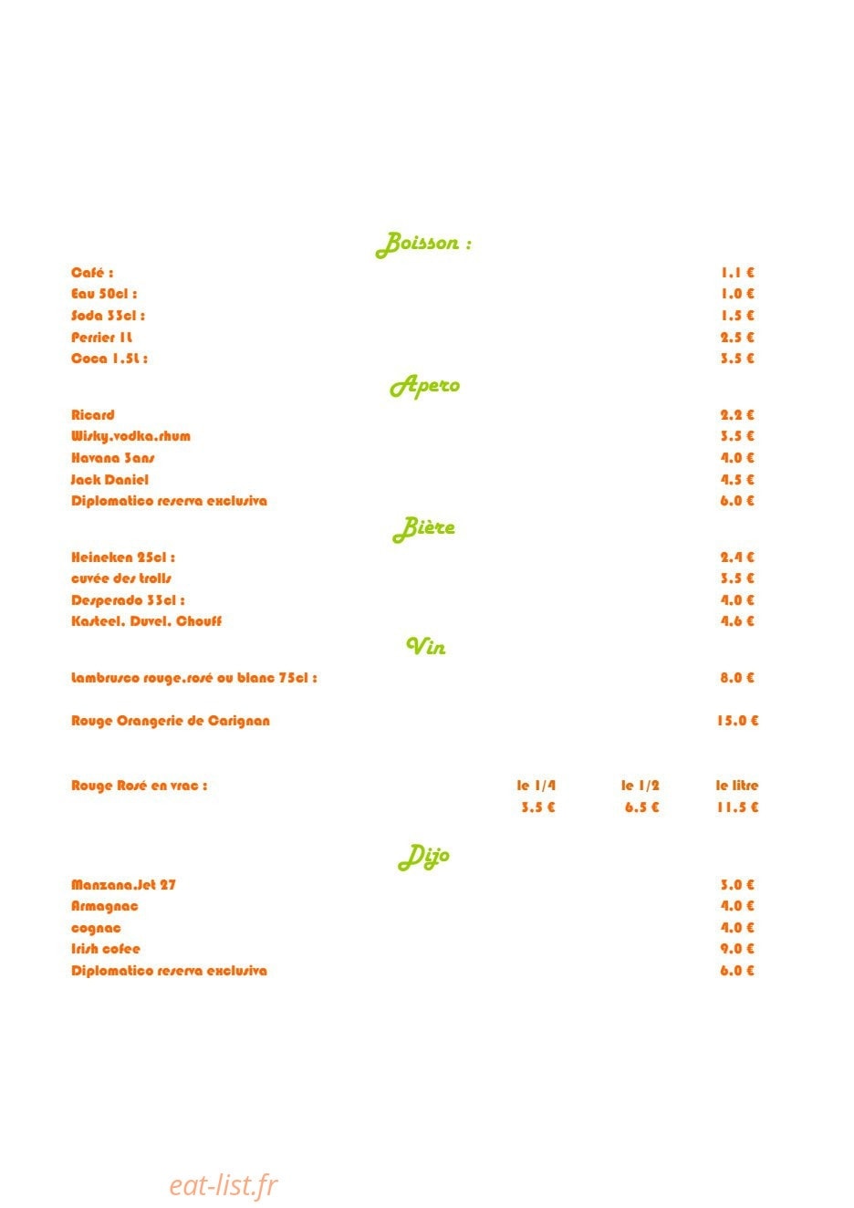 La Pizz — carte page 4