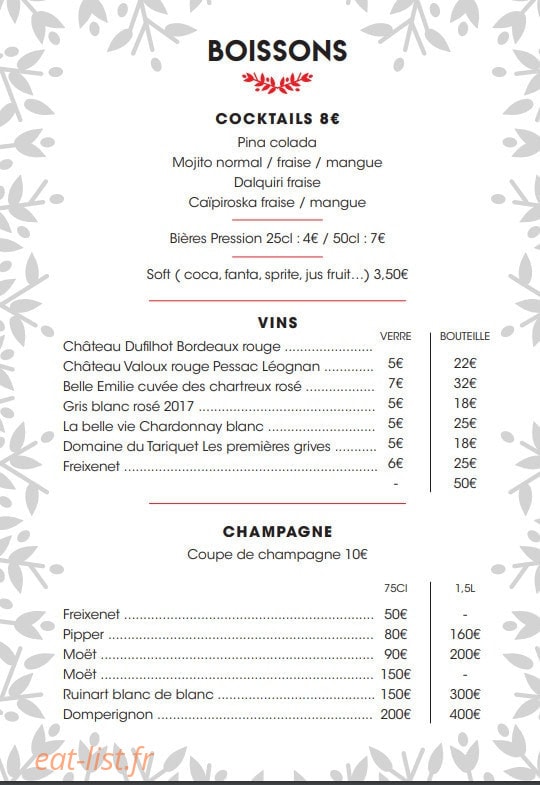 La Terrasse — carte page 3