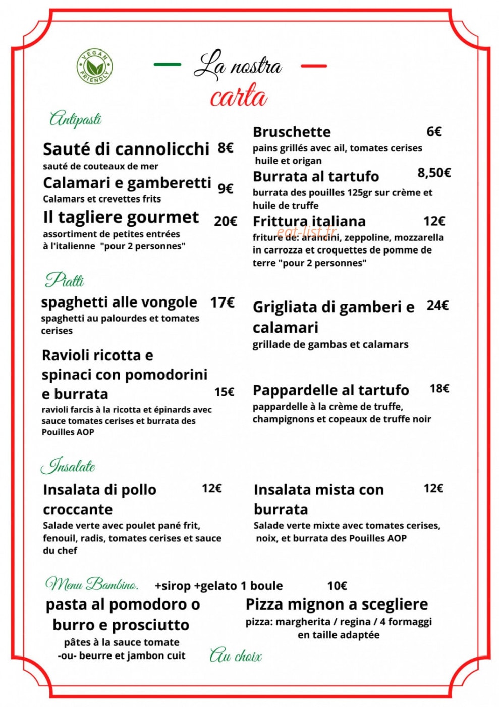 La Tradizione — carte page 1