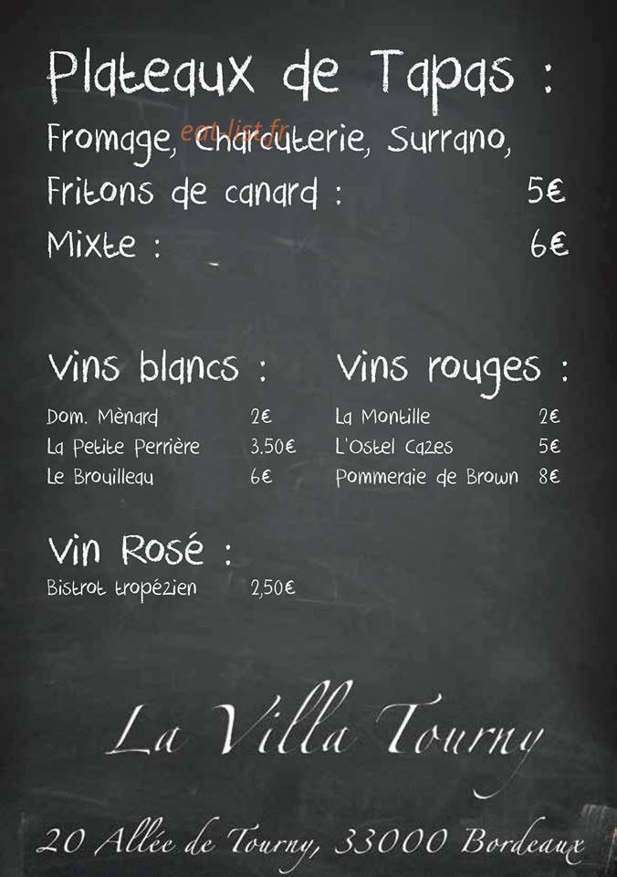 La villa Tourny — carte page 1