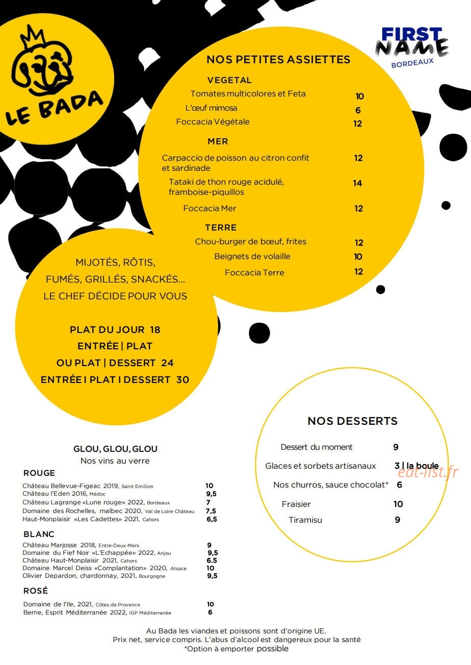 Le Bada — carte page 1