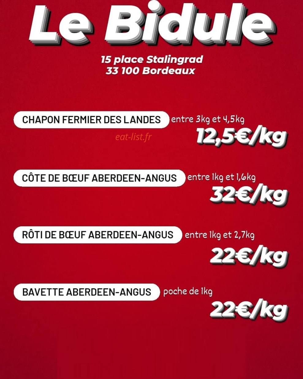 Le Bidule — carte page 1