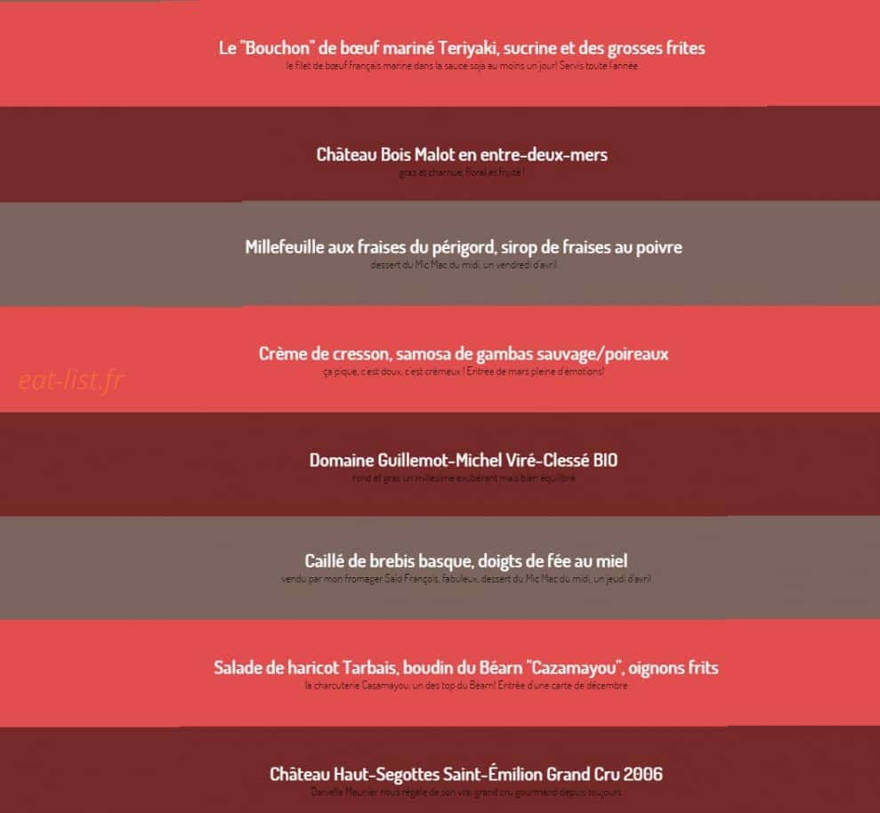 Le Bouchon Bordelais — carte page 3