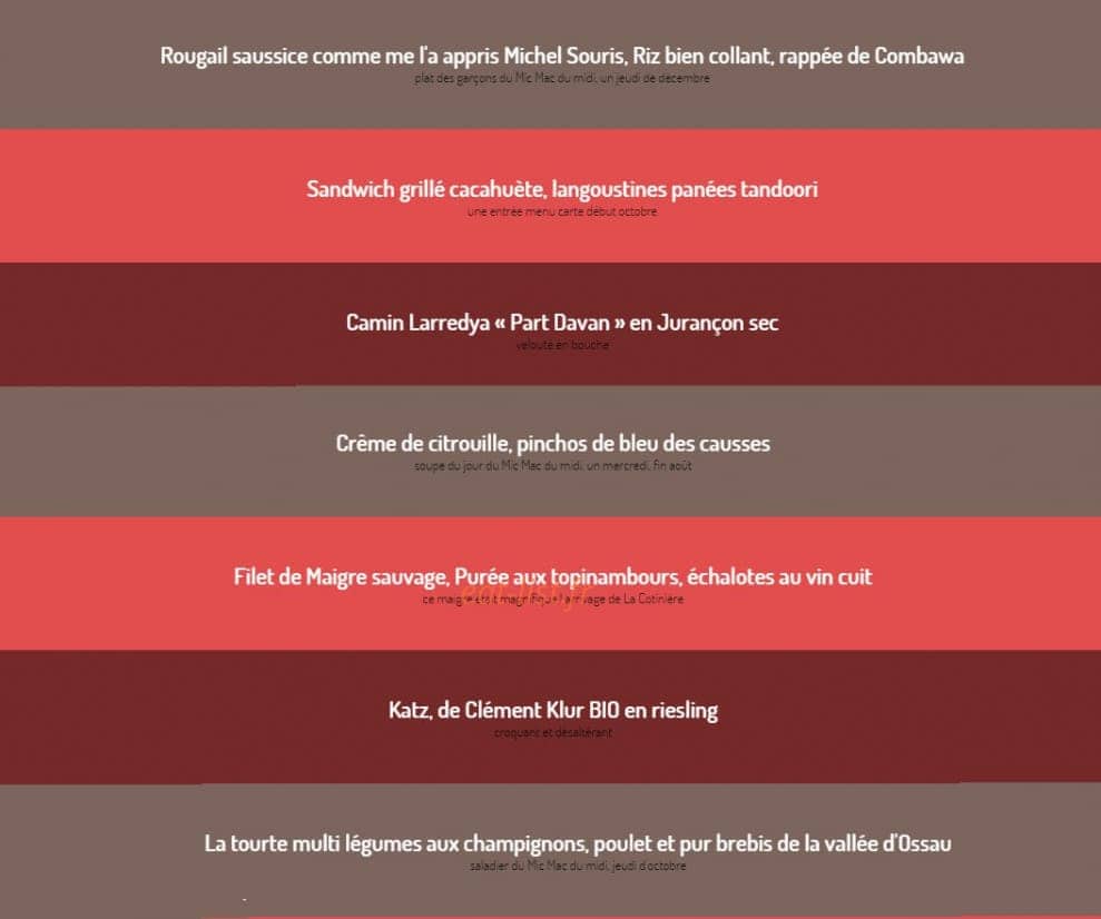 Le Bouchon Bordelais — carte page 2