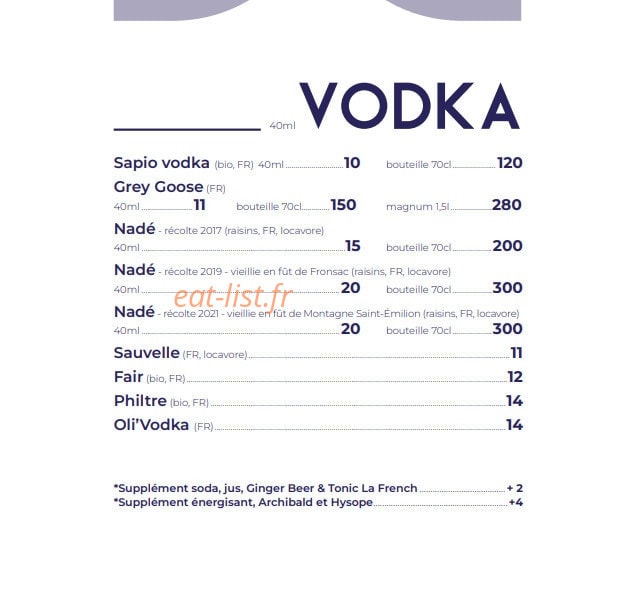 Le Bourbon — carte page 14