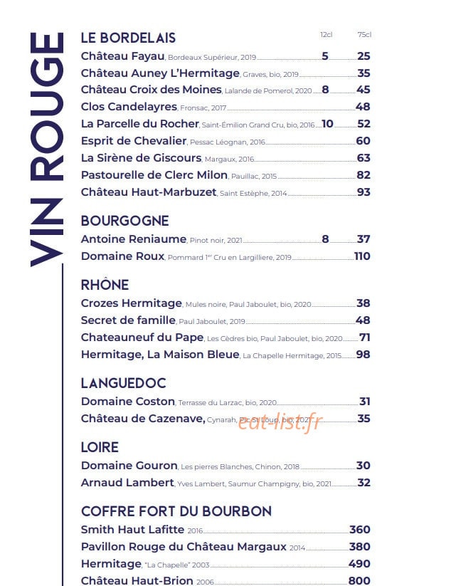 Le Bourbon — carte page 11