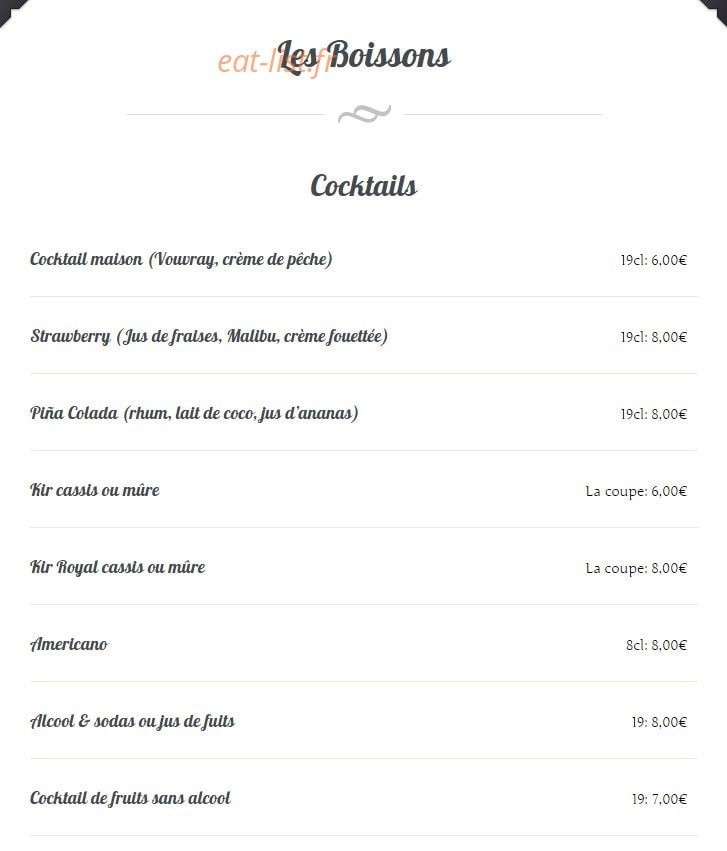 Le Cabanon — carte page 10