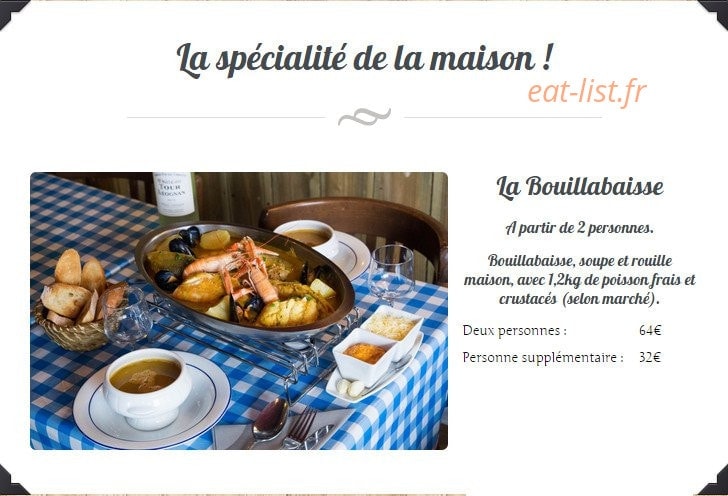 Le Cabanon — carte page 1