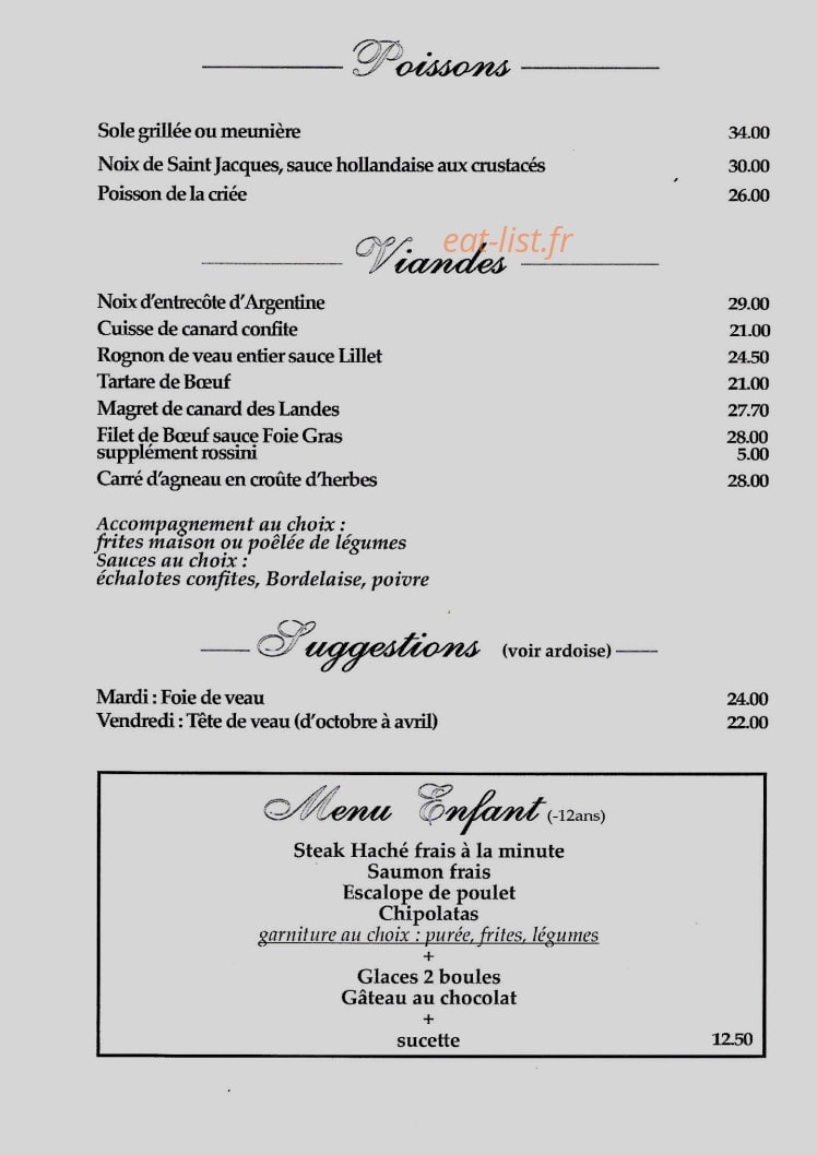 Le Café Français — carte page 2