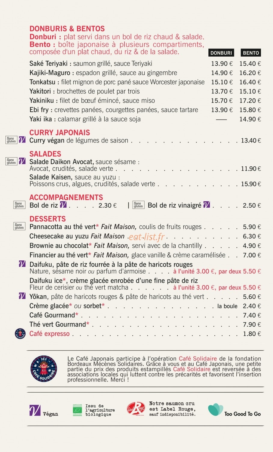 Le café japonais — carte page 3