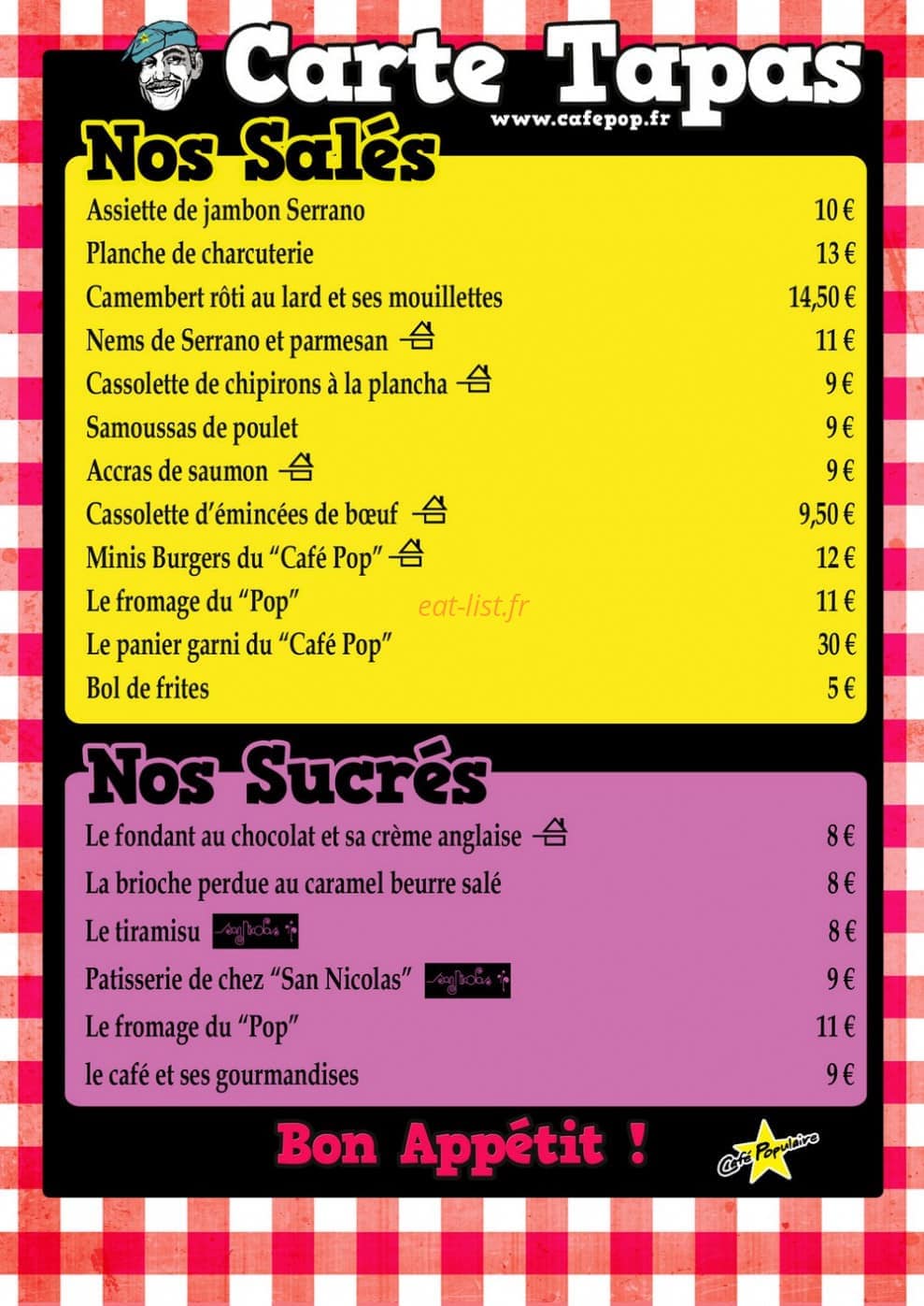 Le Café Populaire — carte page 2