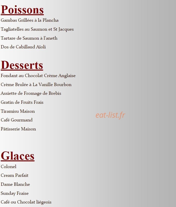 Le Café Rohan — carte page 2