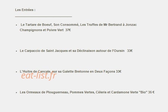 Le Chapon Fin — carte page 1