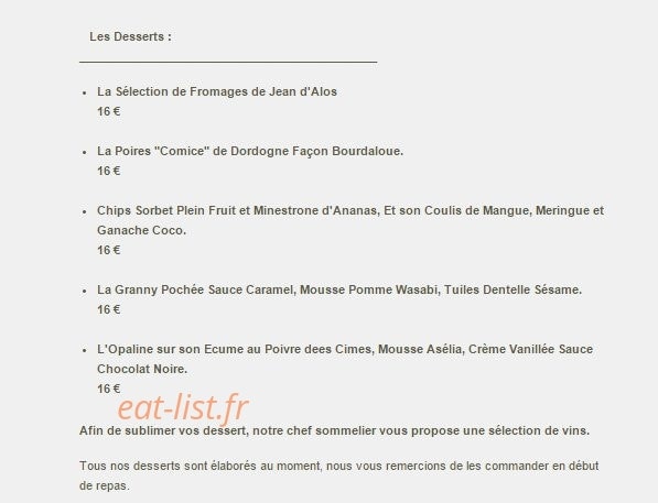 Le Chapon Fin — carte page 4