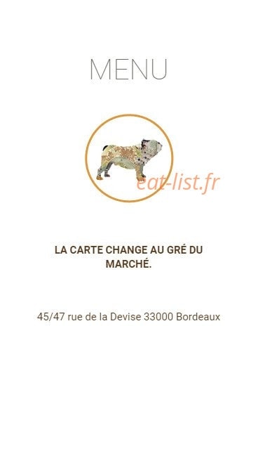 Le Chien de Pavlov — carte page 1