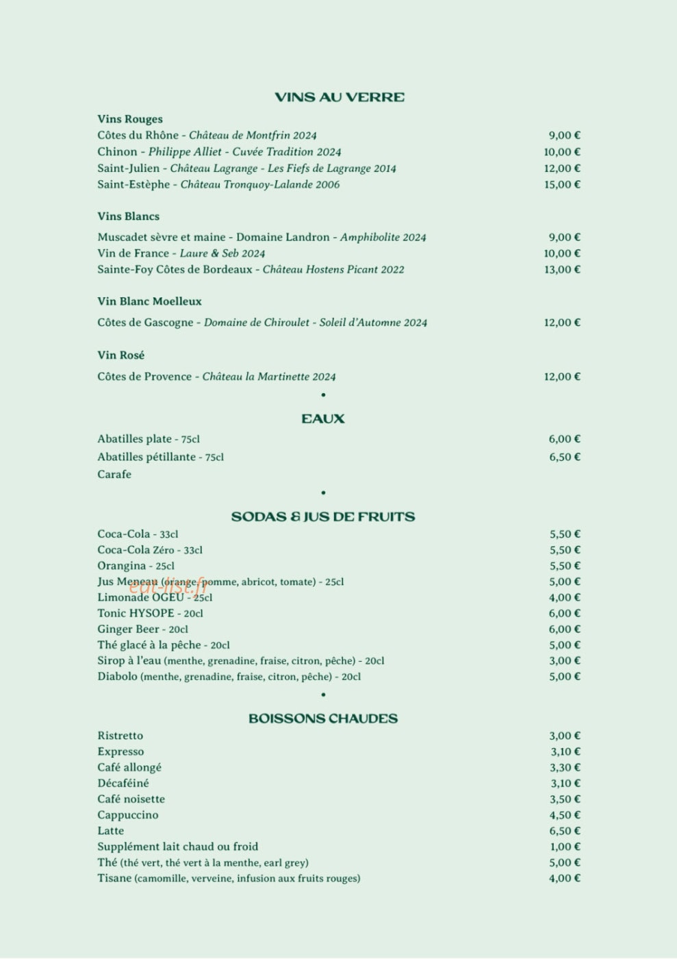 Le Classique — carte page 6